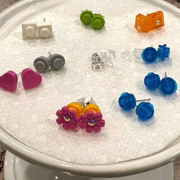 Lego earrings you choose , repurpose, upcycled buildable add listing to bundle - Picture 9 of 14